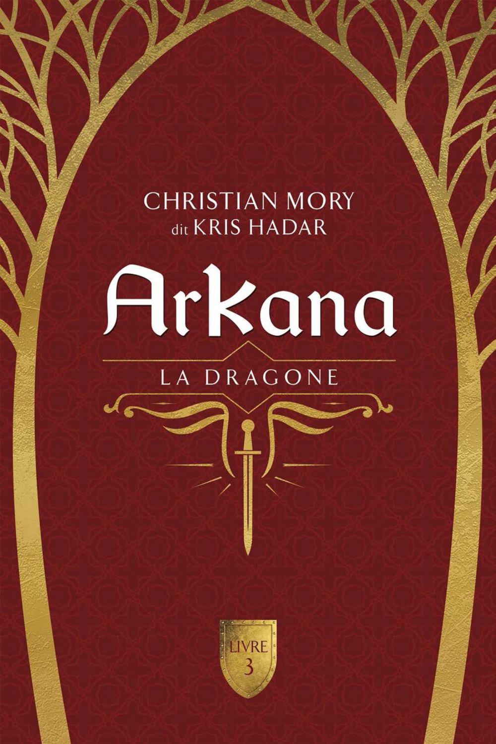 Couverture : ArKana livre 3, par Christian Mory dit Kris Hadar. Roman publié aux Éditions de Mortagne.